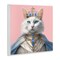 Stupell Industries Feline Princess with Crown Wall Plaque Art Design by Elizabeth Medley